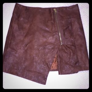 H&M faux leather skirt